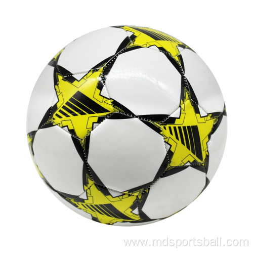 Leather Custom logo printed cheap soccer ball